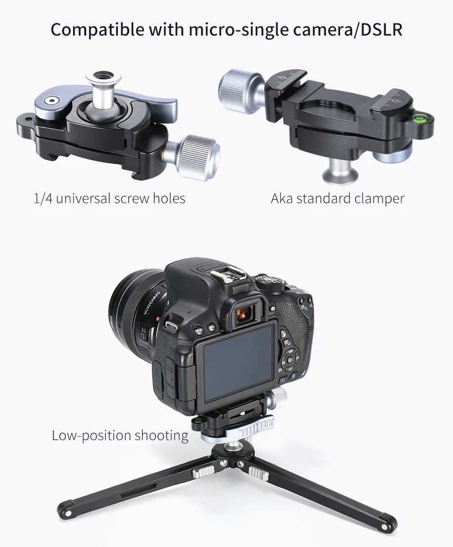1/4 винт Штатив Адаптер шаровой головки мини Сфера PTZ Arca Швейцарский быстроразъемный зажим пластина для микро-одиночной DSLR камеры слайдер