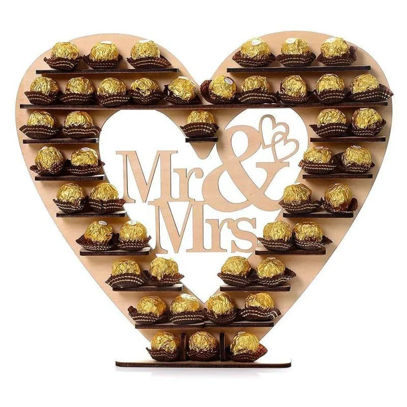 Деревянный конфетная стойка Жених и невеста Mr Mrs для конфет Ferrero коробка