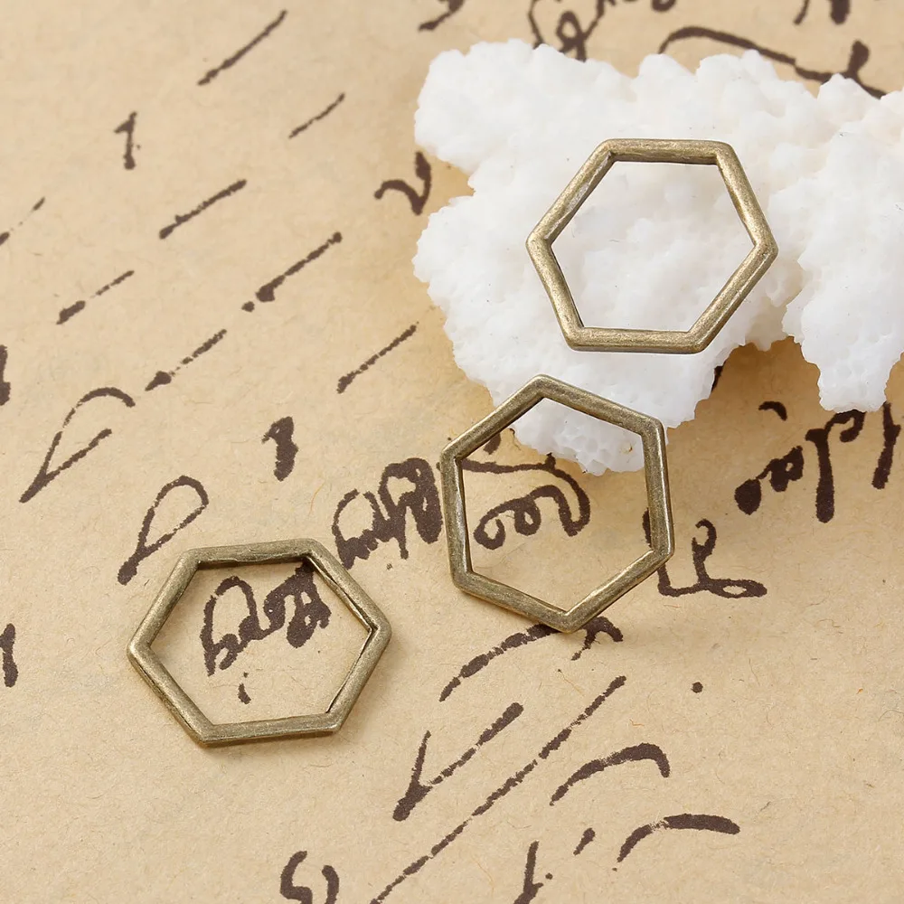 Doreen Box подвеска из цинкового сплава в виде сот шестиугольник Античная бронзовая