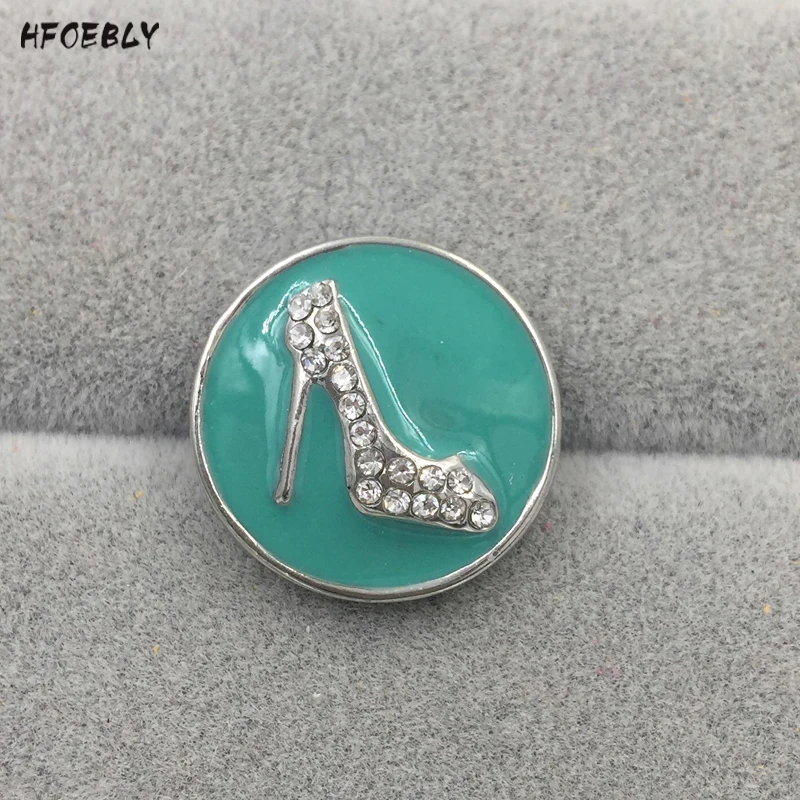12Pcs/lot Snap Crystal 5colour High heels Button Bracelet Bangles Fit DIY 18mm Buttons Charm Bracelets Jewelry | Украшения и
