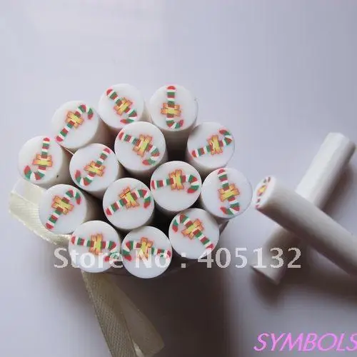 N 25 50 шт./лот 1 см * 5 большой X Mas конфетная глина маскарадный дизайн ногтей большая