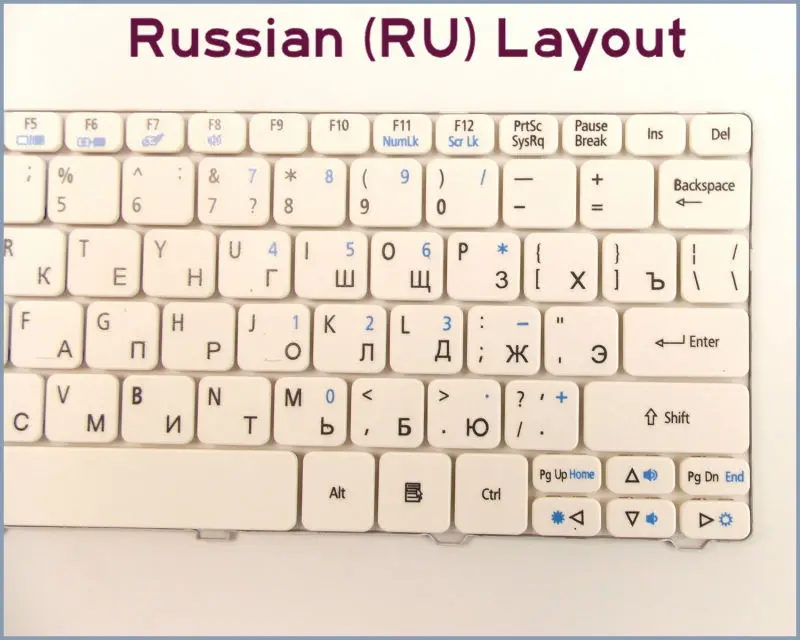 Клавиатура новая Русская версия для ноутбука Acer Aspire One D260 D270 AOD270 521 AO521 522 AO522