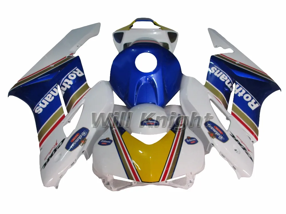 Литья под давлением Комплект кузова для Honda CBR1000RR CBR1000 2004 2005 белого и синего цвета