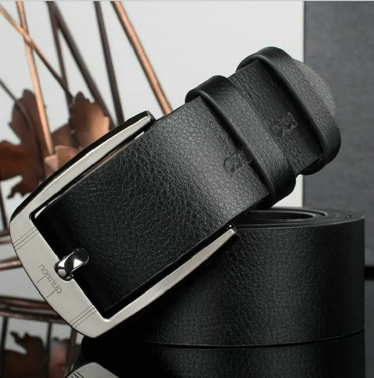 Black B Style Dnuxlou Бизнес для отдыха широкий искусственная из искусственной кожи ремень Для мужчин дизайнерские Ремни элегантные блестящие металлические пряжки 125 см Cinto Ceinture - Цвет: Black B Style