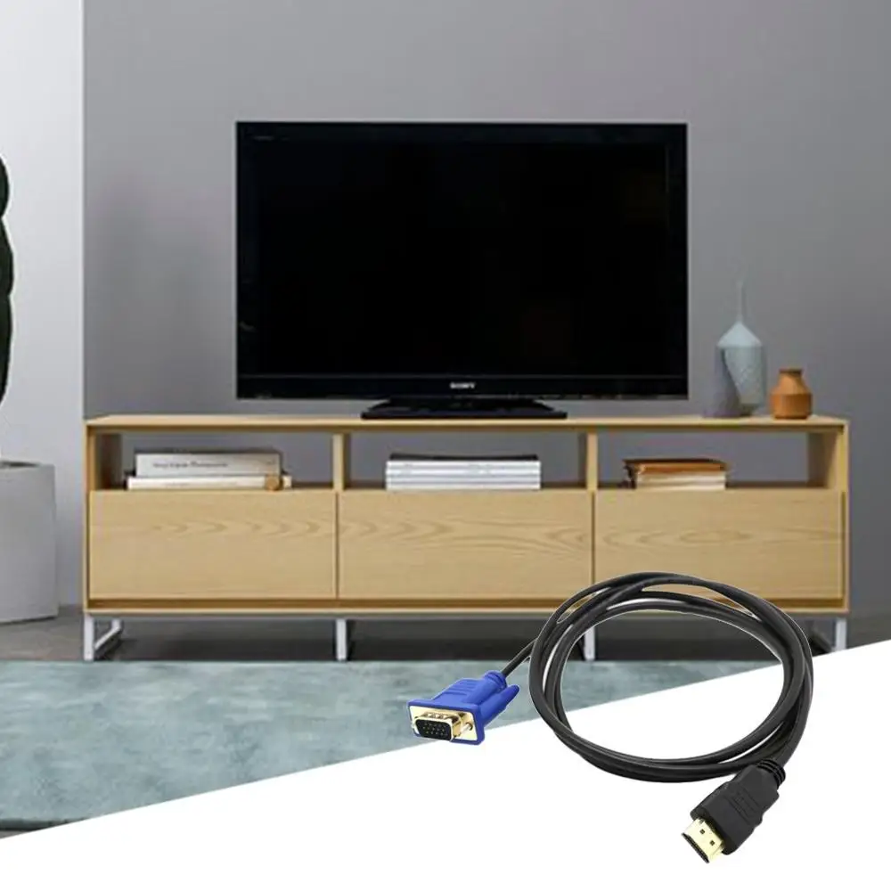 Прочный позолоченный кабель конвертера HDMI-VGA с аудиовыходом для ПК ноутбука