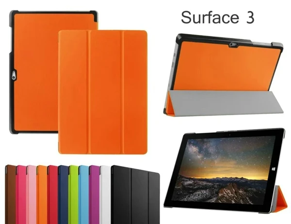 3 папка ультра тонкий рукав Магнитный Folio Stand кожаный чехол Smart Cover для microsoft Surface 1645