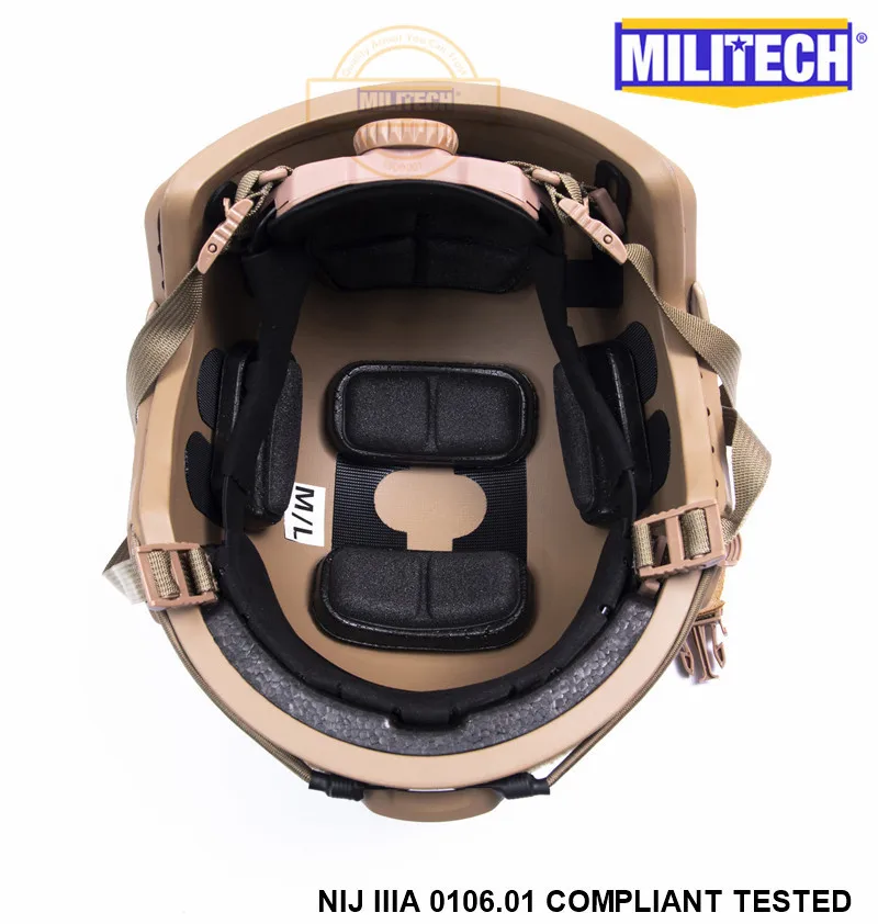 Militech баллистический шлем NIJ уровень IIIA 3A ISO сертифицированный Быстрый OCC циферблат High Cut XP Cut арамидный пуленепробиваемый шлем с HelmetBag