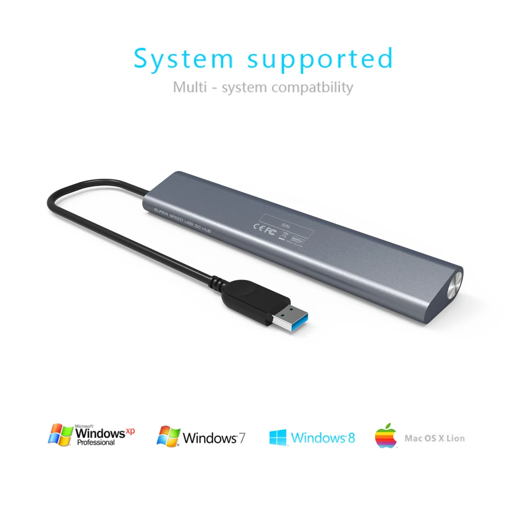 USB концентратор Wavlink с алюминиевым на 7 портов 3 0 до 5 Гбит/с|usb 3.0 aluminium|adapter for laptopusb hub
