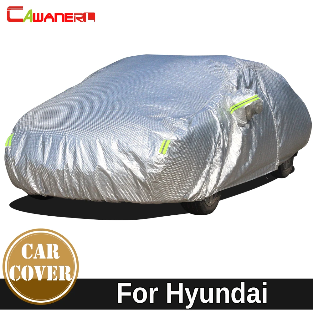 Cawanerl Cotton Car Cover Waterproof Sun Snow Rain Hail Protect Cover For Hyundai i30 i45 ix35 Scoupe Trajet Veloster Santa Fe