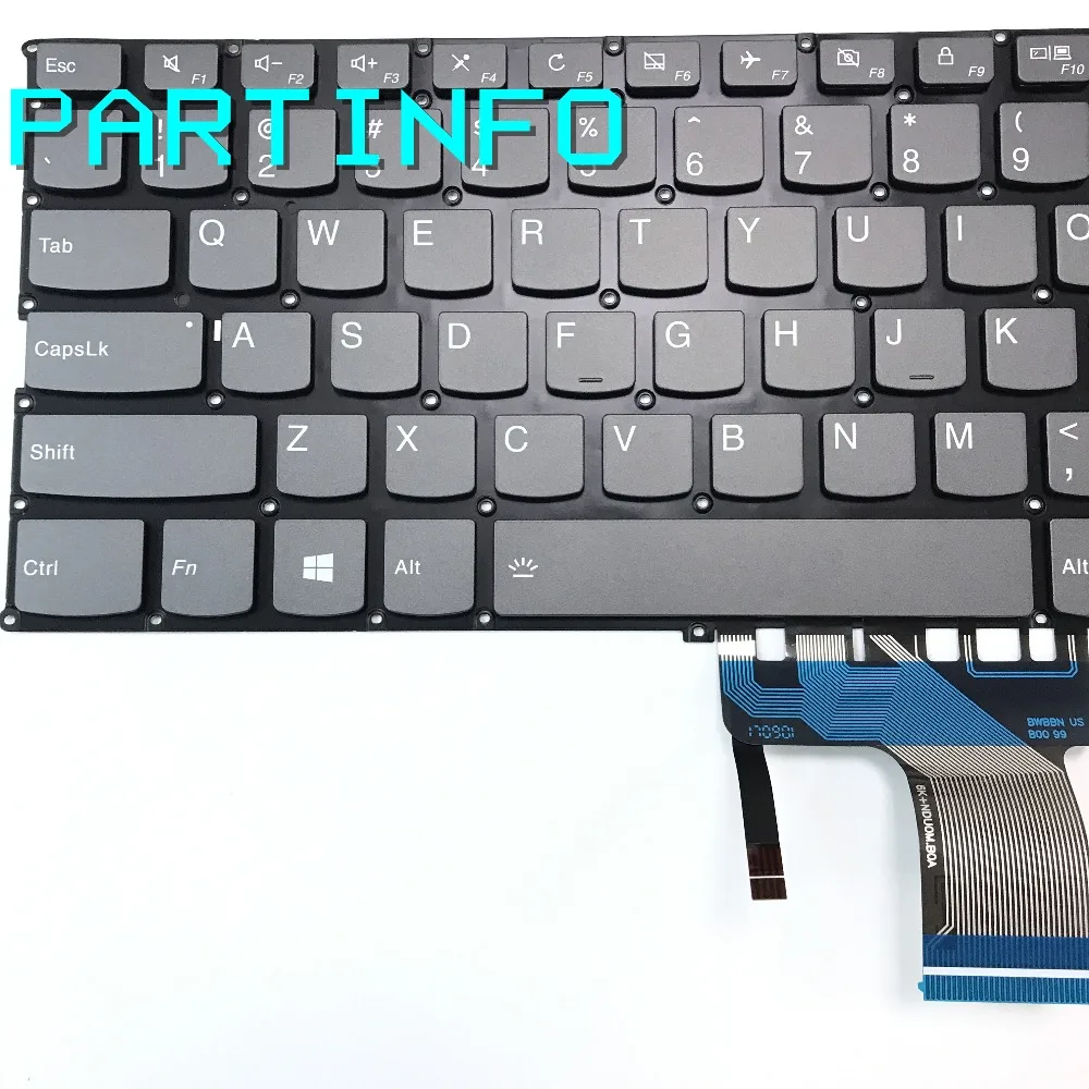 Клавиатура с подсветкой для ноутбука LENOVO YOGA720-13 YOGA 720-13 а также клавиша DELET серого