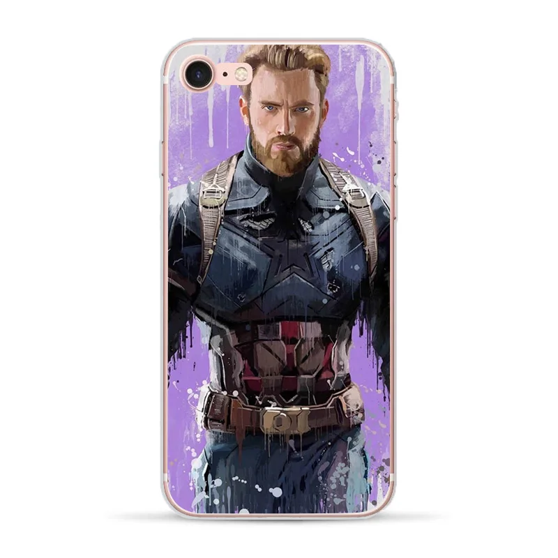 Marvel Мстители для Apple iphone 7 8 X XR XS MAX 6 6S Plus чехол 5 5S SE чехол для телефона мягкий ТПУ чехол Железный человек оболочка Человек-паук
