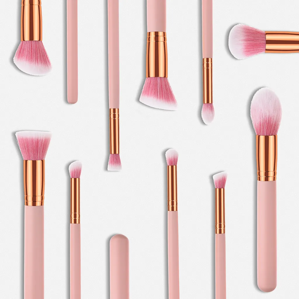 GUJHUI 10OPCS makeup brushes professional Foundation Eyebrow Eyeshadow Brush cosmetic blending pinceis de maquiagem | Красота и
