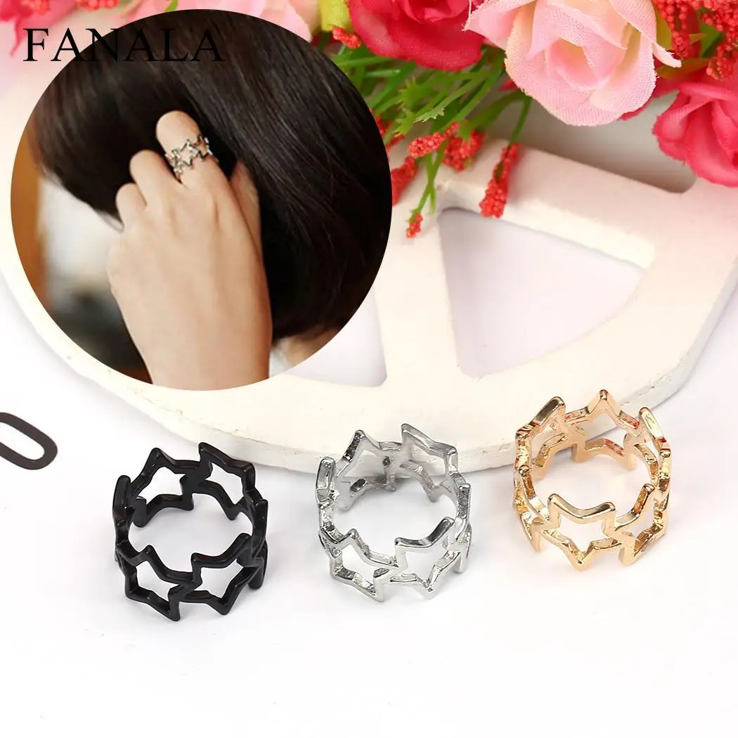 Finger Casual Hollow Out Five-Pointed Star Ring Index Women | Украшения и аксессуары