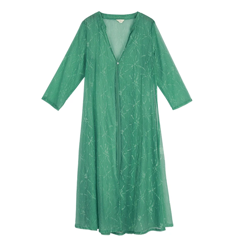 LZJN богемная женская Пляжная накидка длинное платье топы блузки летние