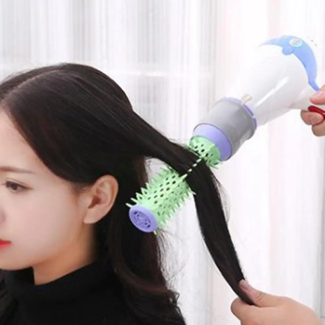 Женская Фен щетка для вьющихся волос шапочка душа салонный Стайлинг зеленый