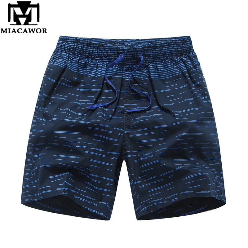 

MIACAWOR New Brand Men's Shorts Summer Beach Shorts Elastic Waist Cotton Casual Short Masculino Loose Bermuda Board shorts K834