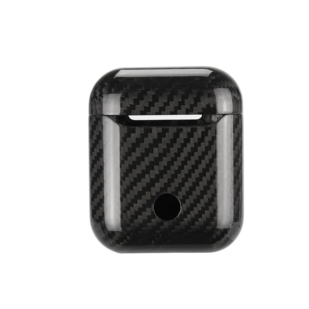 Премиум чехол для наушников из настоящего углеродного волокна для Apple AirPods чехол светодиодный Bluetooth беспроводной чехол для наушников AirPod чехол