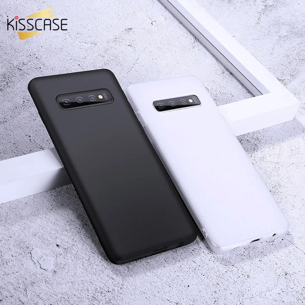 KISSCASE Ультра мягкий ТПУ чехол для samsung Galaxy S7 Edge S8 Plus Гладкий силиконовый S9 S10 Capa |