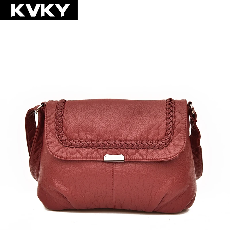 KVKY модные маленькие женские сумки-мессенджеры высокое качество мягкая кожаная