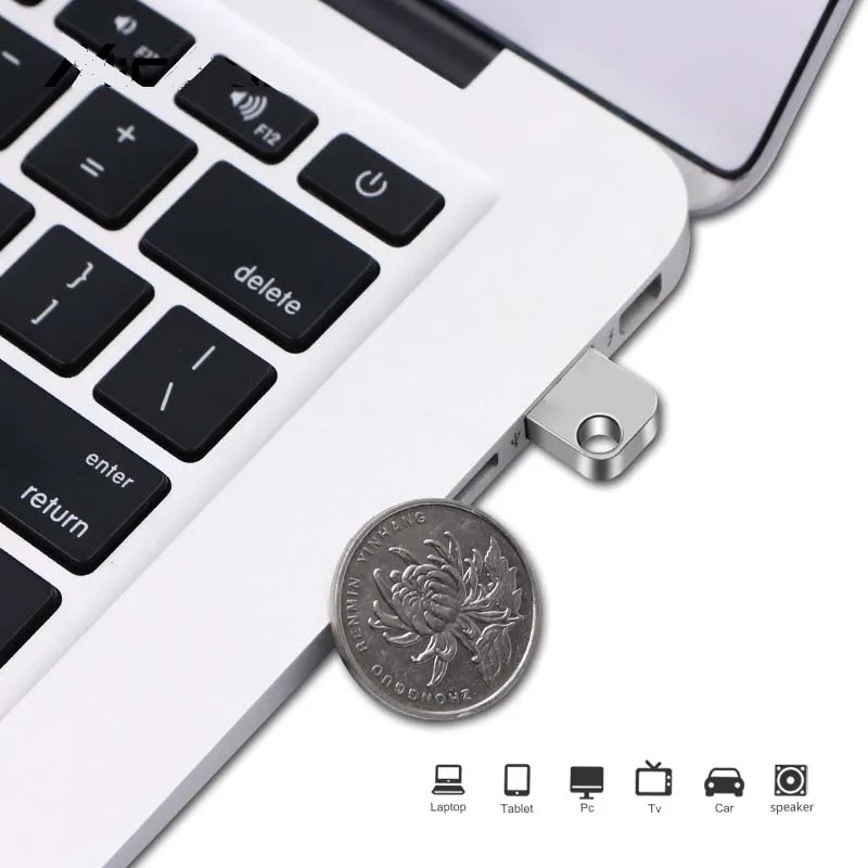 Новый мини-металлический флеш-накопитель с металлическим Кле 32 ГБ 8 64 16 флеш-диск