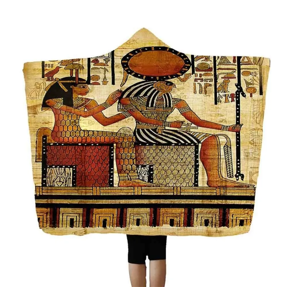 Древний египетский фараон одеяло с капюшоном кондиционер покрывало 3d Печатный