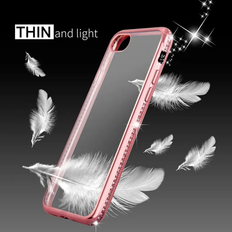 Чехол KISS Bling Diamond чехол для iPhone 5 5S SE 6 6S 7 8 Plus X Xs Xr Xs Max мягкий блеск TPU Стразы задняя крышка Coque Fundas