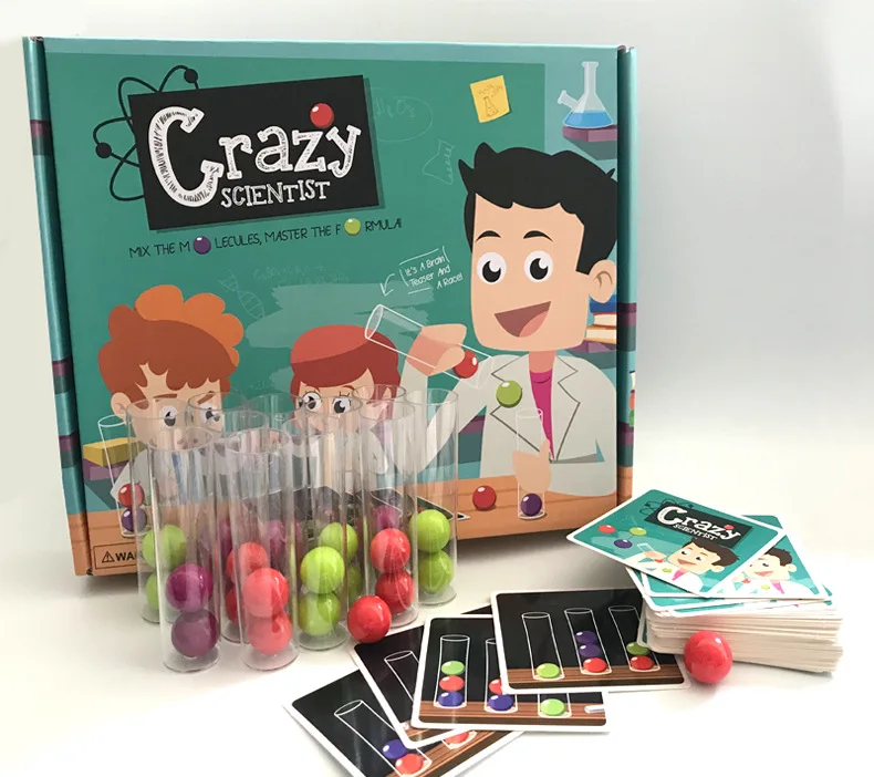 Crazy Scientist настольная игра пробирка набор логическое мышление игра приколы и розыгрыши Игрушки - Цвет: Белый