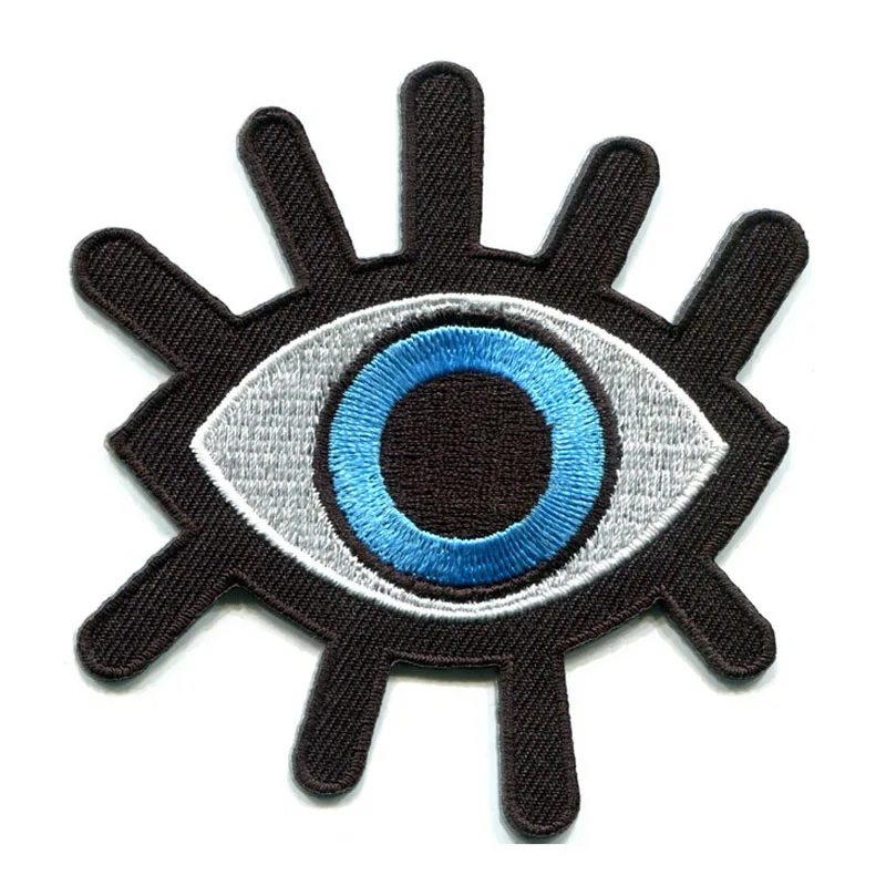 

Free Shipping blue Eyeball Custom Sew on/Iron on/Applique Embroidery Patch