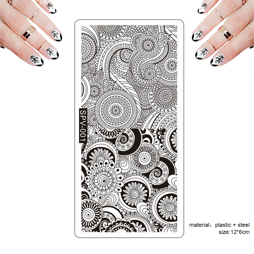 1 шт. трафарет для стемпинга ногтей 12 х6 см|stamping template|nail stamping templatedesign templates |