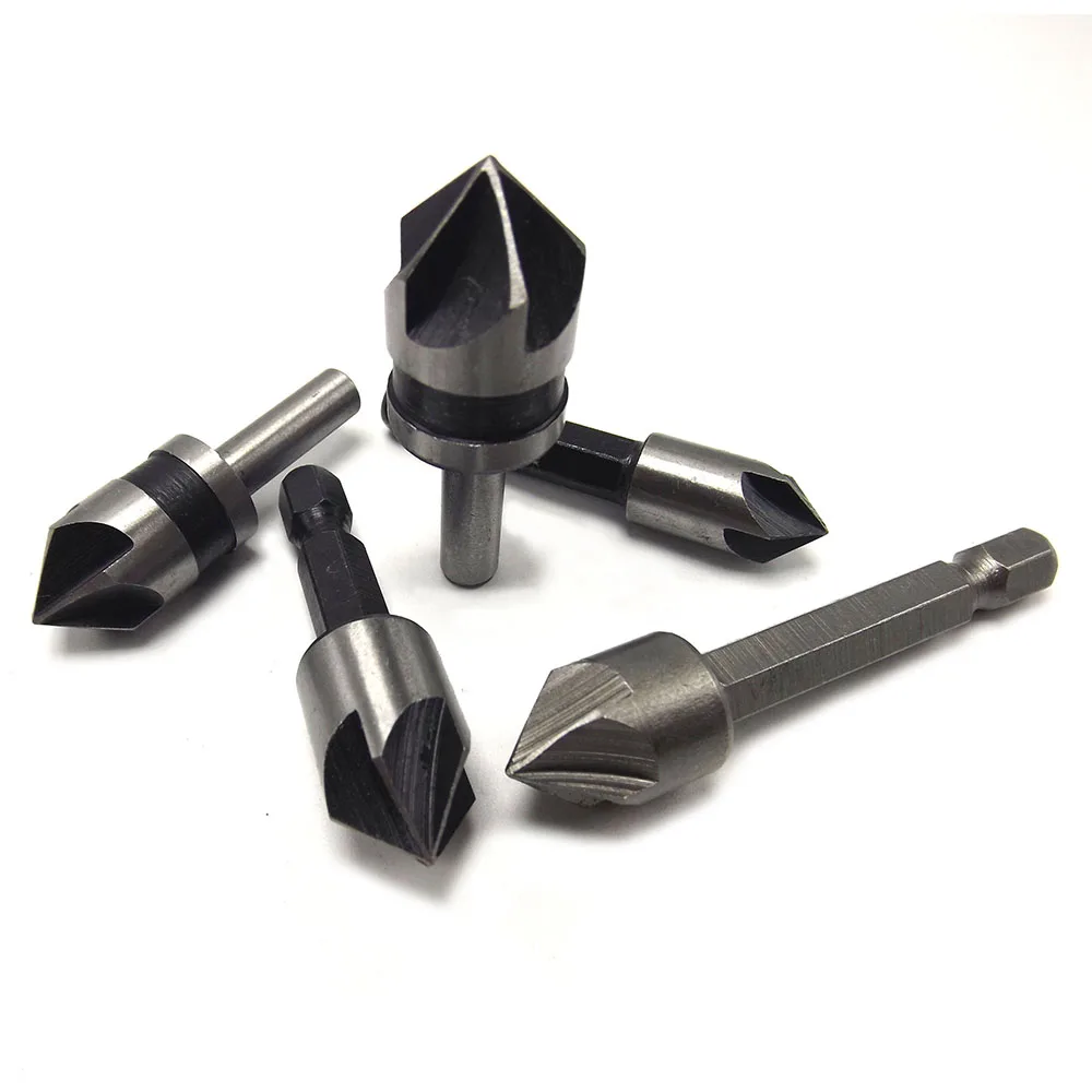 5 шт. промышленная Зенковка набор сверл флейт счетчик Раковина биты для сверла