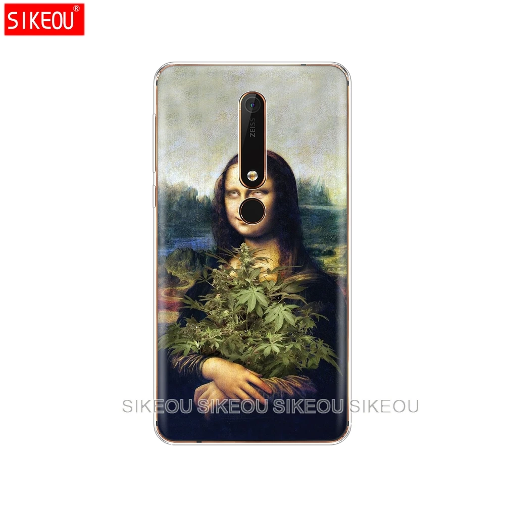 Силиконовый чехол для телефона Nokia 5 3 6 7 PLUS 8 9/Nokia 1 2 2018 рисунок Мона Лиза|Бамперы| |