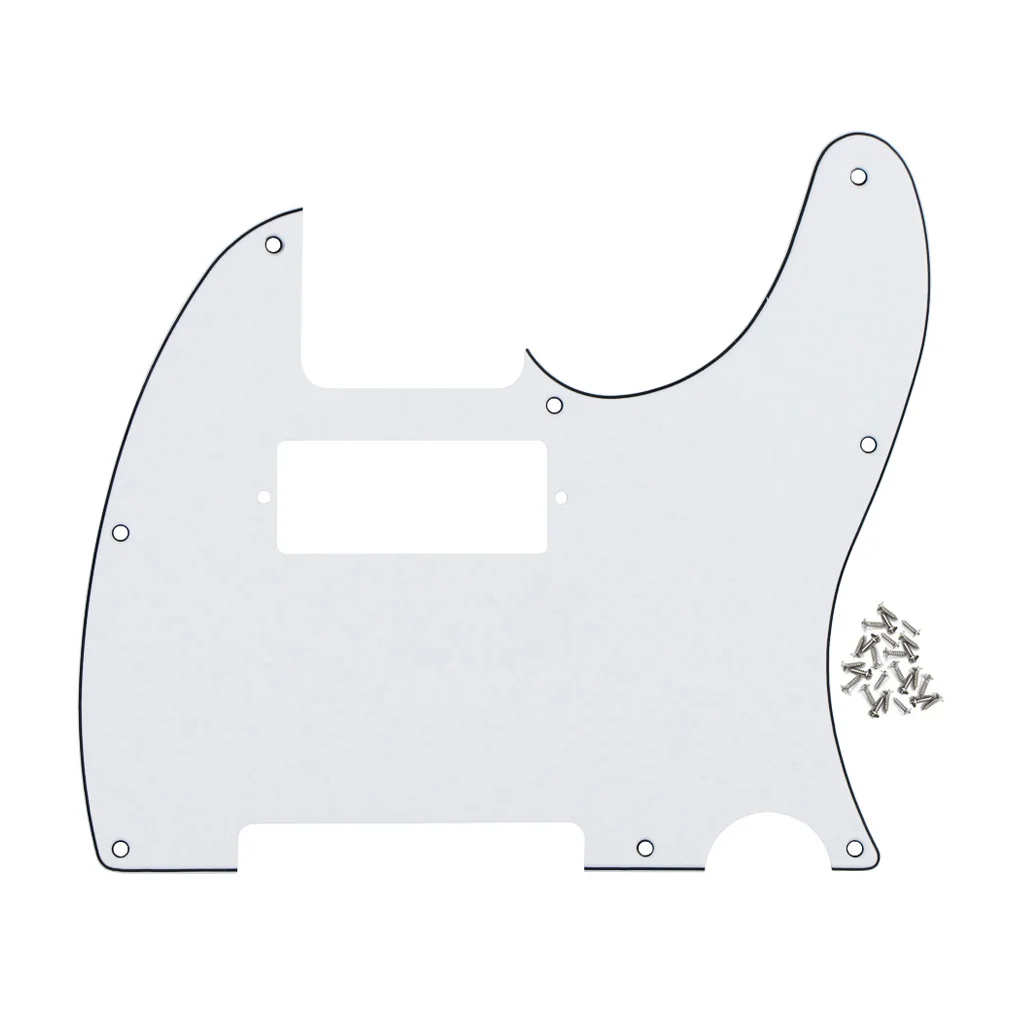 Белый 3Ply Pickguard Tele MINI Humbucker Накладка для защиты деки с винтами Guitar|humbucker pickguard|mini