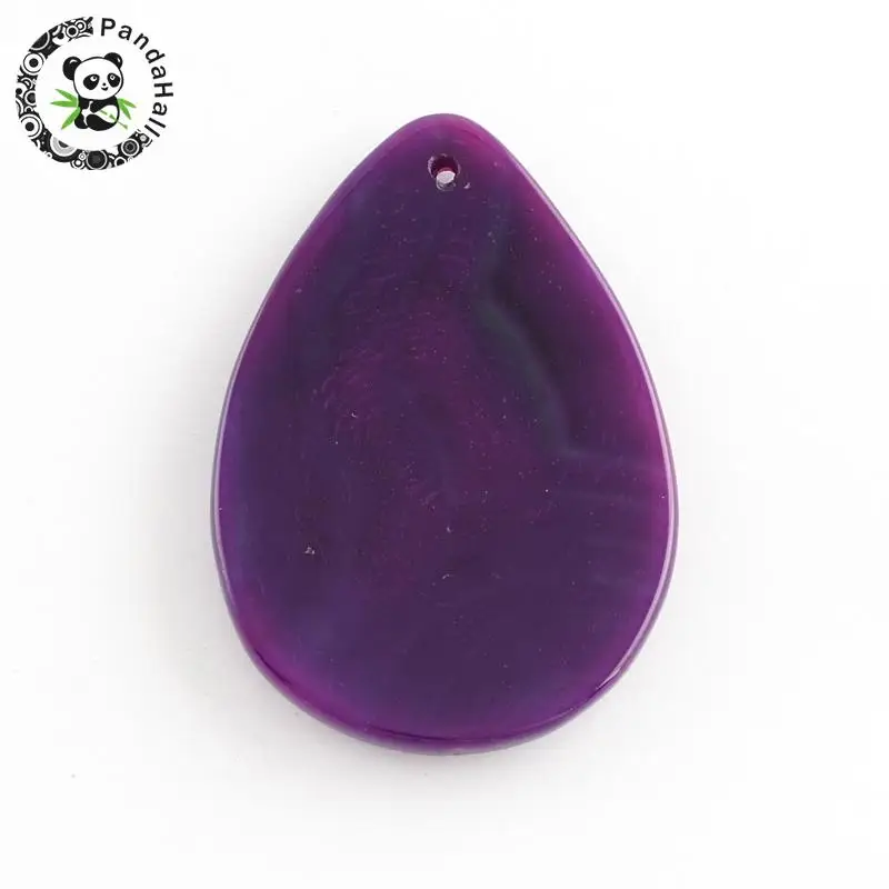 

Natural Multi-Color Pendants, Dyed, 48x37x6mm, Hole: 2.5mm