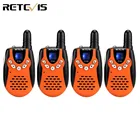 Рация Retevis RT602 детская с ЖК-дисплеем, 0,5 Вт, 8 каналов, 4 шт.