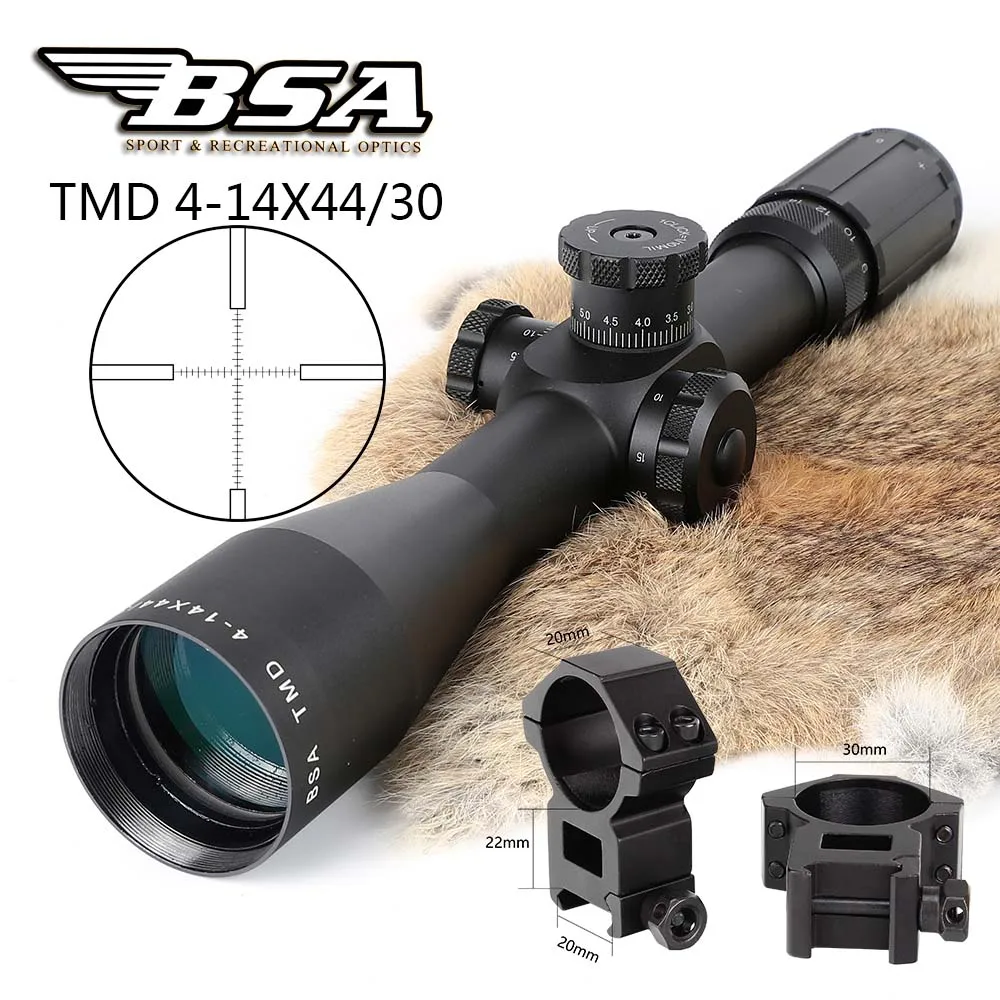 Охотничий прицел BSA TMD 4 14X44 FFP первое фокусное плоское стекло тактическая оптика