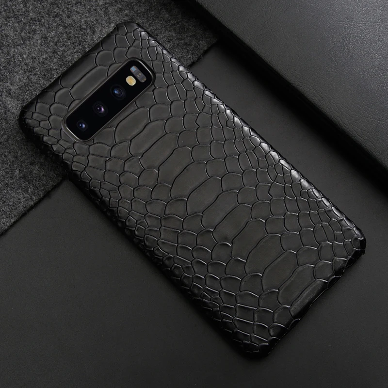 Роскошный крутой текстурный чехол из крокодиловой змеиной кожи для телефона Samsung