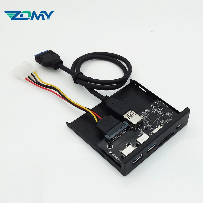 Zomy черный Алюминиевый 4 вида стилей 3 5 &quot19/20PIN USB 0 адаптер HUB дисковод Шасси Панель