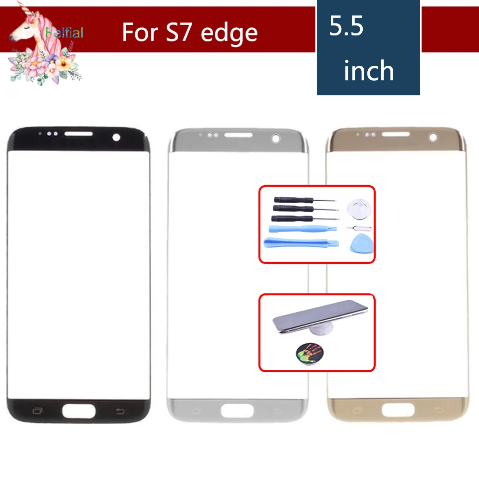 

Original For Samsung Galaxy S7 Edge G935F G935 SM-G935F G935FD G935A Front Outer Glass Lens Touch Screen Panel Replacement