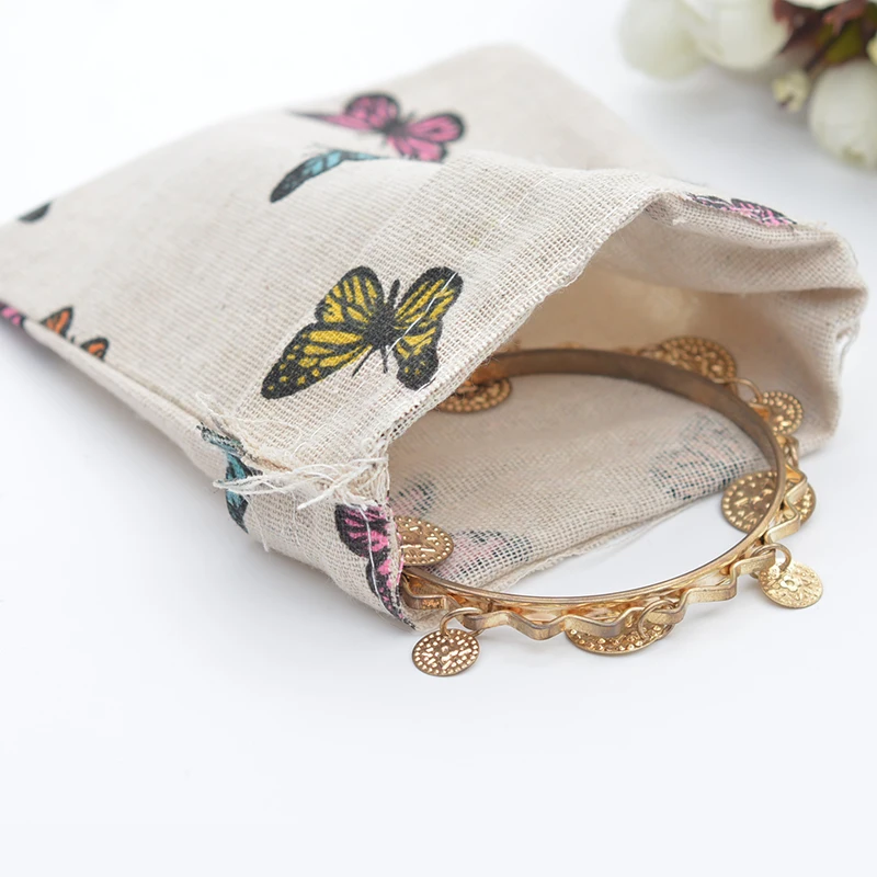 

5"x7" Vintage Natural Linen Burlap Gift Candy Bag Wedding Party Favors Holder Jewelry Packaging Pouch Jute Gift Bags 50pcs