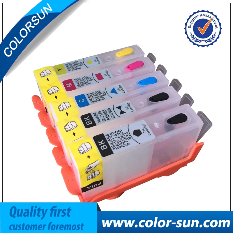 5 шт. для hp564 564XL многоразовый картридж HP C309a 5510 6510 7510 B209 C310a C310b C310c C410a C410b с чипом ARC |