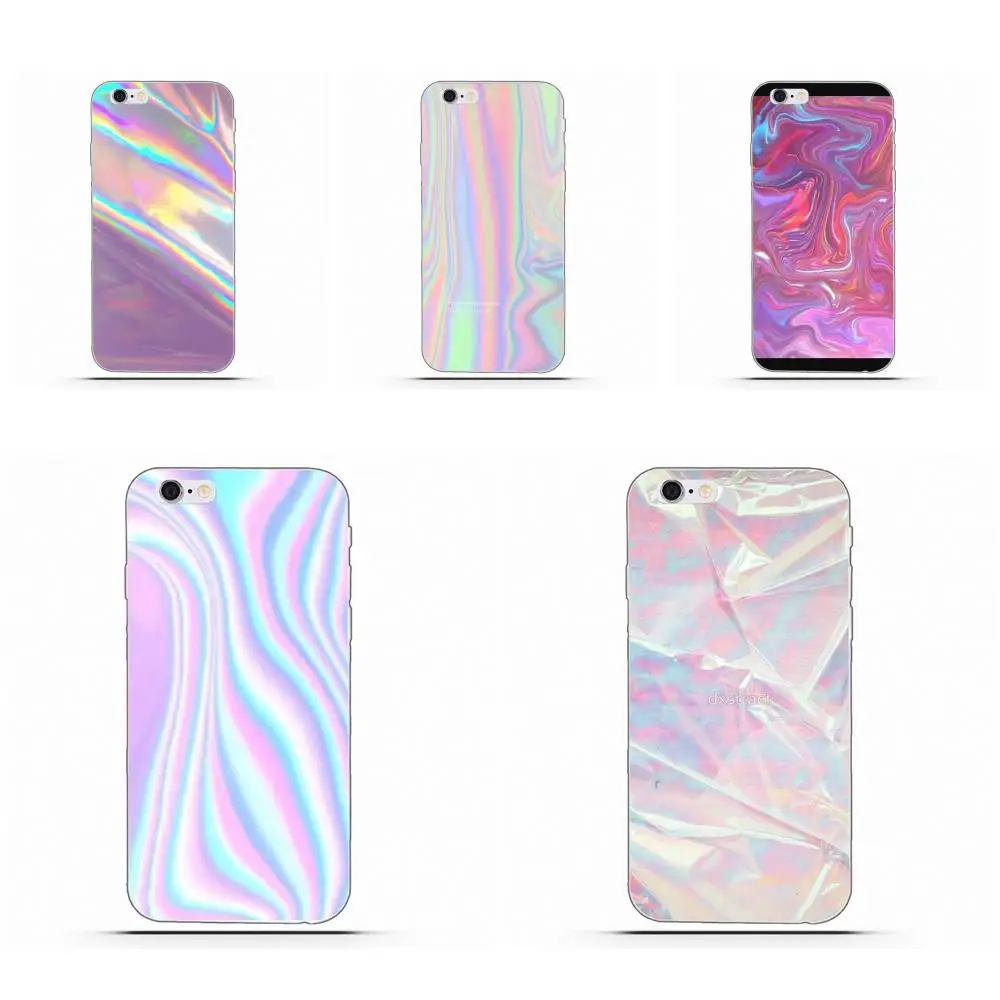 Мягкий чехол Wexoeq из тпу для Apple iPhone 4 4S 5 5C 5S SE 6 6S 7 8 Plus X Pastel металлический