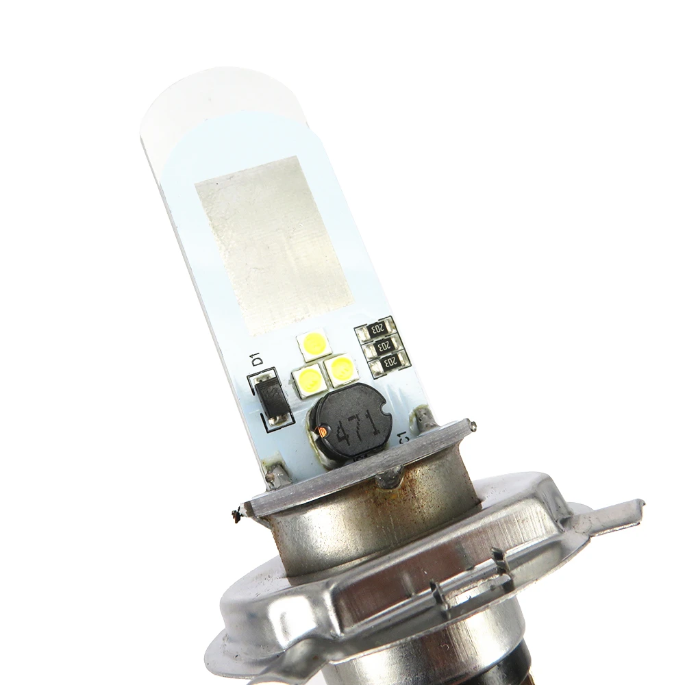 WLJH 2x LED H4 лампы для фар мотоцикла H/L скутера аксессуары грязи DRL Противотуманные