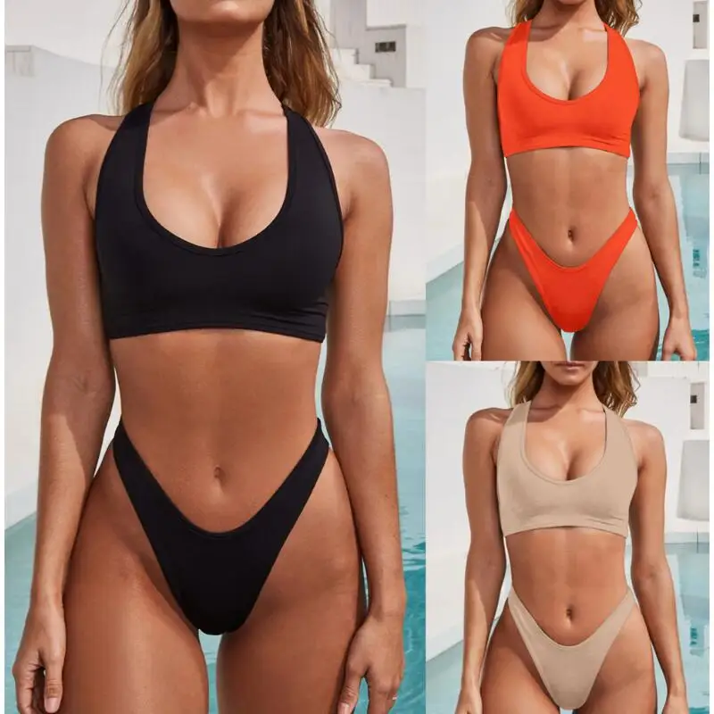 3 цвета спортивный купальник бикини с высокой талией и V SHAPE| |