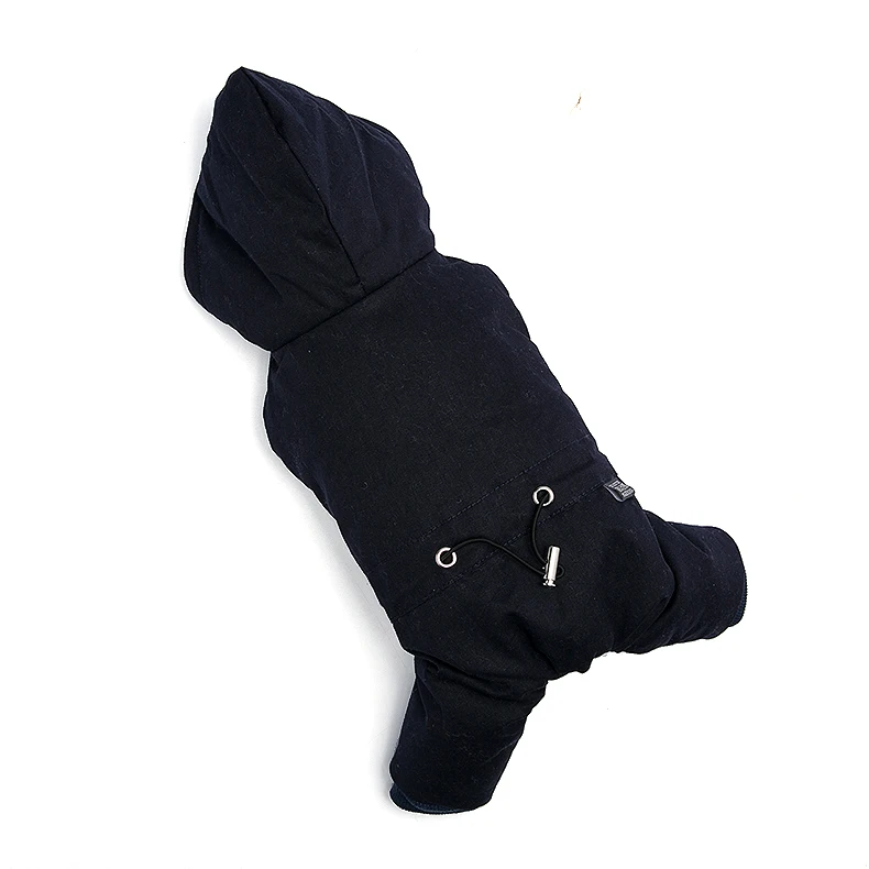 Dark Blue Хлопковый утепленный комбинезон для маленьких собак, зимняя куртка для питомца, чихуахуа, теплая одежда - Цвет: Dark Blue