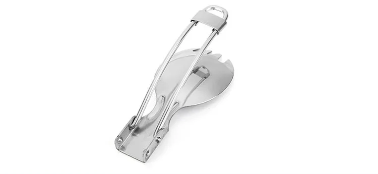 100 шт Портативная Складная ложка из нержавеющей стали спортивная вилка амфибия