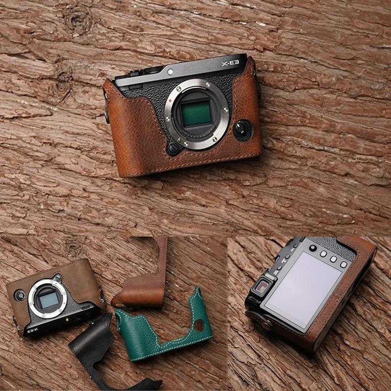 Mr. Stone чехол для камеры ручной работы для Fuji Fujifilm XE3 X-E3 из натуральной кожи половина крышки открывающийся аккумулятор