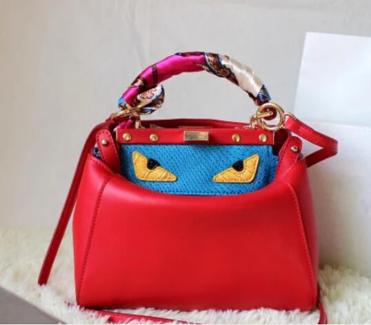 2015 spring/autumn new little monsters women one-shoulder bag casual cow leather messenger handbag | Багаж и сумки