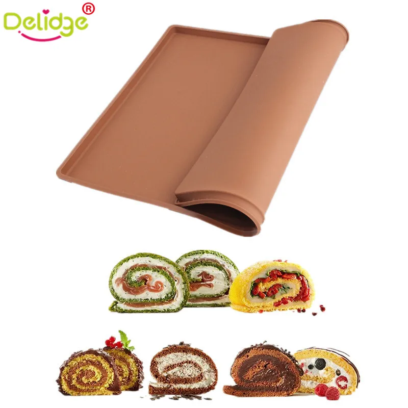 Delidge 1 шт. силиконовый антипригарный коврик для рулона торта форма швейцарских