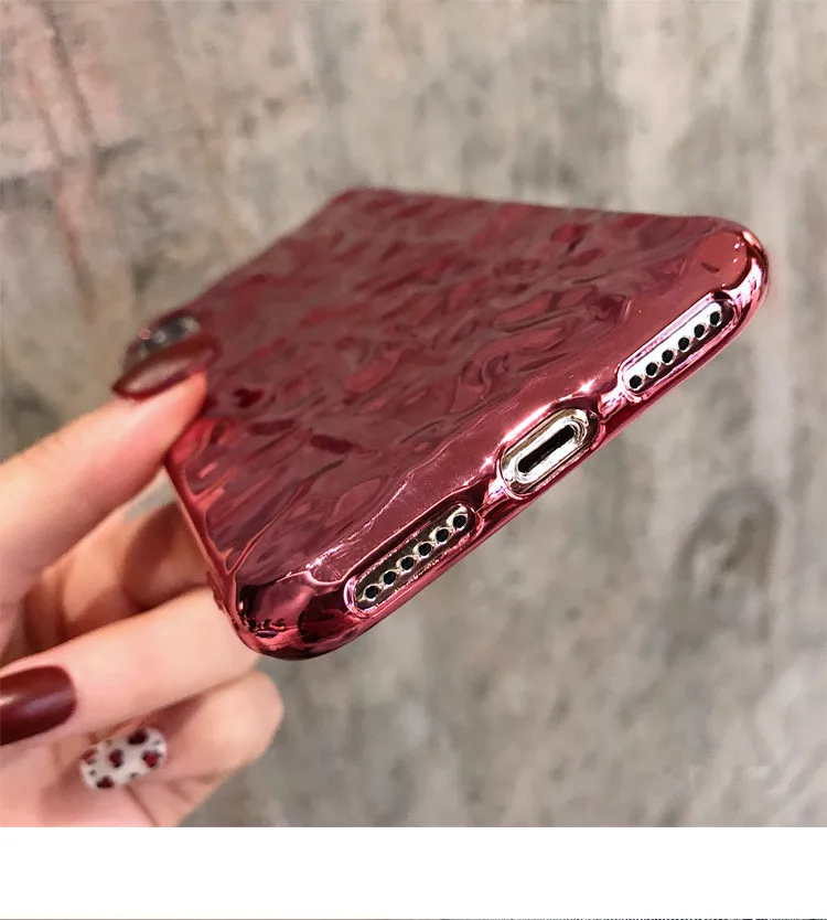 Rosegold Thin Foil Plating Phone Case for Iphone Xs Max Xr Glitter Soft Silicon 6s 7 8plus X Shell Back Cover | Мобильные телефоны