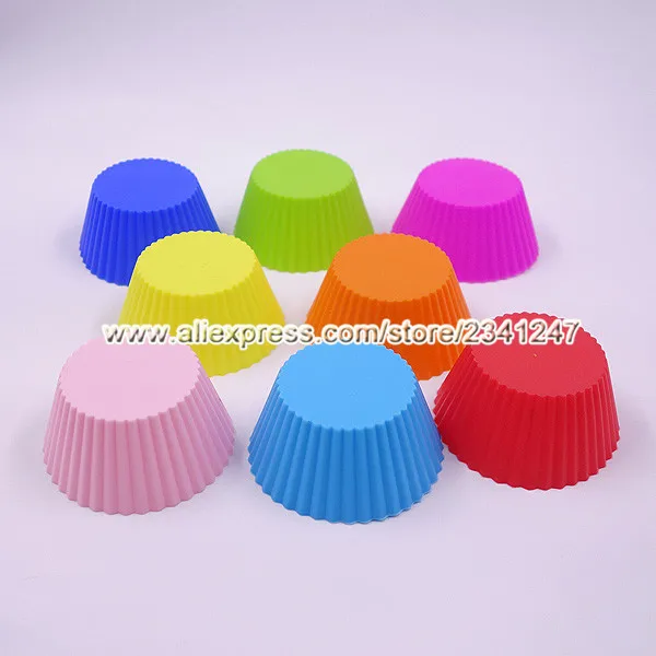 8 цветов диаметр основания 4.5 см силиконовые торт инструменты muffin чашки кекс